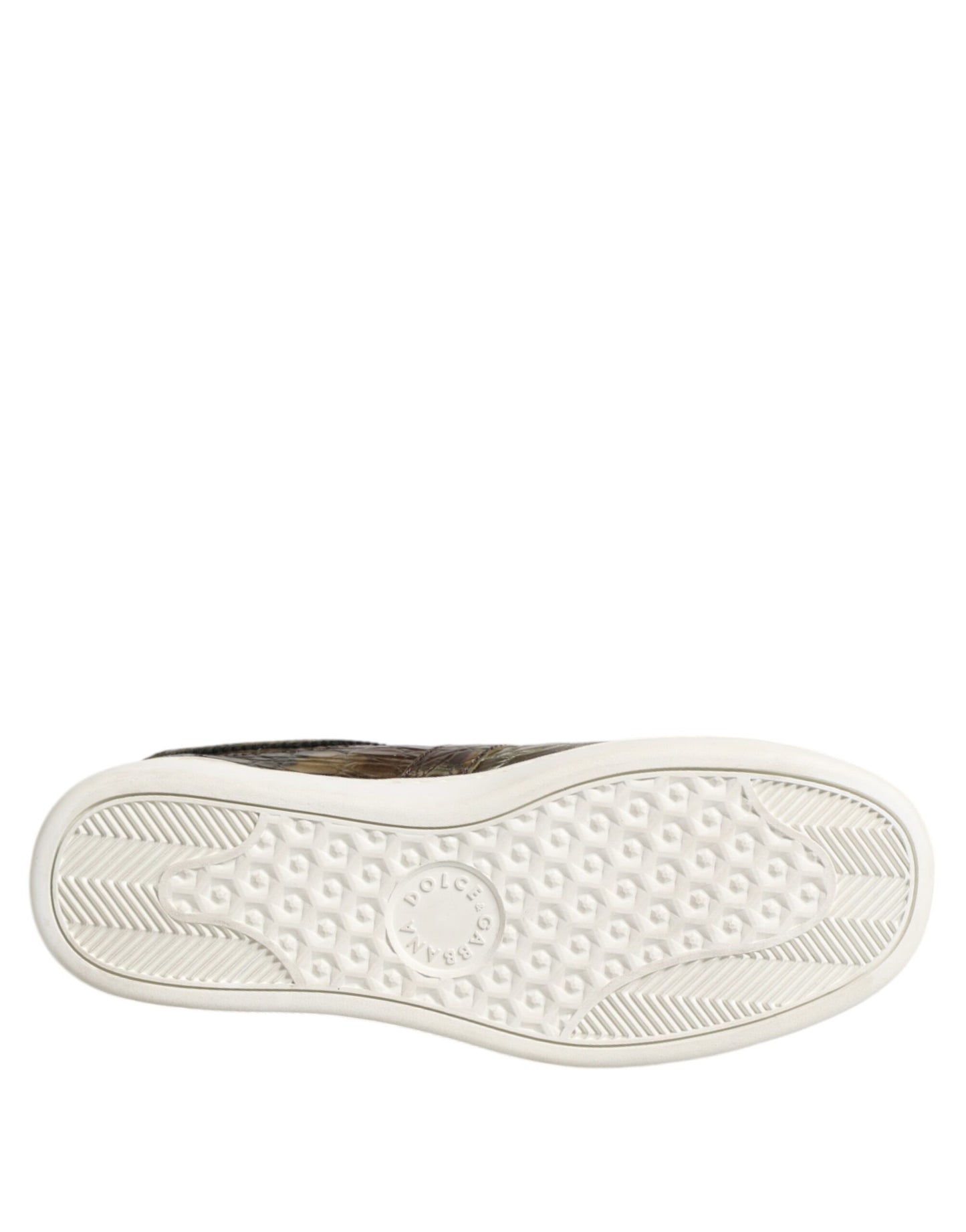 Dolce & Gabbana Brown Exotic Leather Low Top Sneakers Shoes Dolce & Gabbana