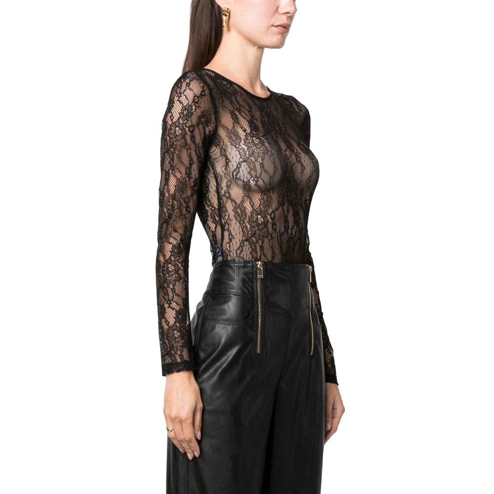 PINKO Black Nylon Tops & T-Shirt PINKO