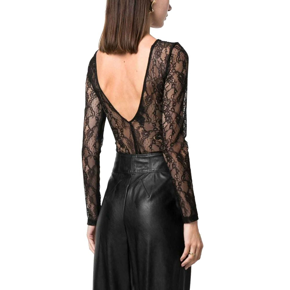 PINKO Black Nylon Tops & T-Shirt PINKO