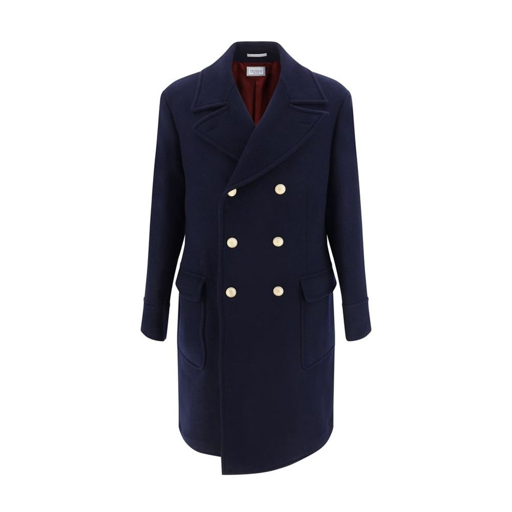 Brunello Cucinelli Martingale Double-Breast Coat Brunello Cucinelli
