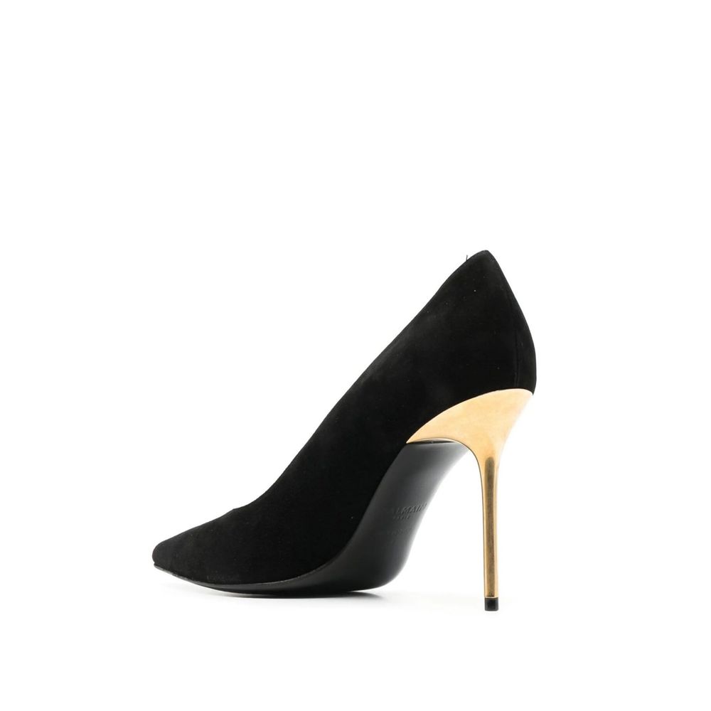 Balmain Black Leather High Heel Pumps Balmain