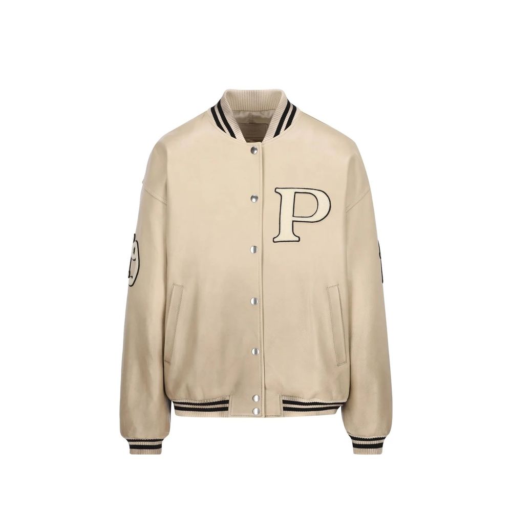 Prada Padded Leather Varsity Jacket Prada