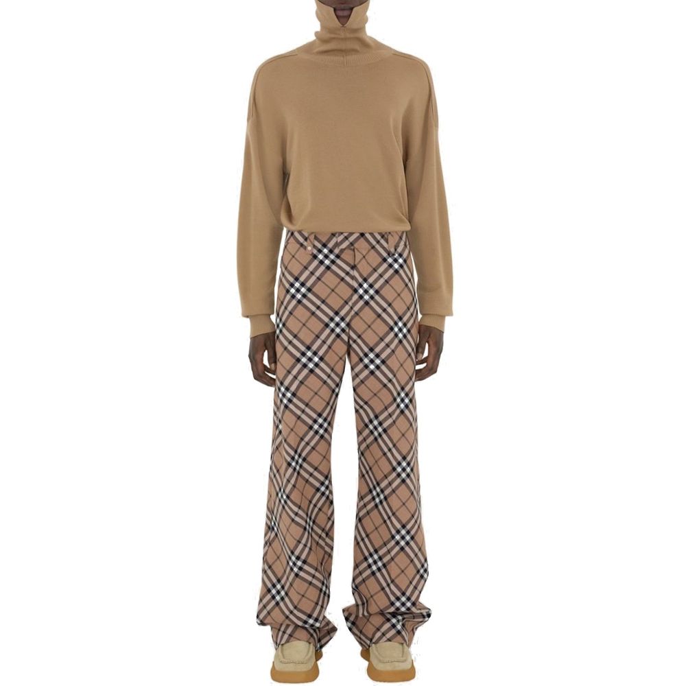 Burberry Wool Blend Check Pants Burberry