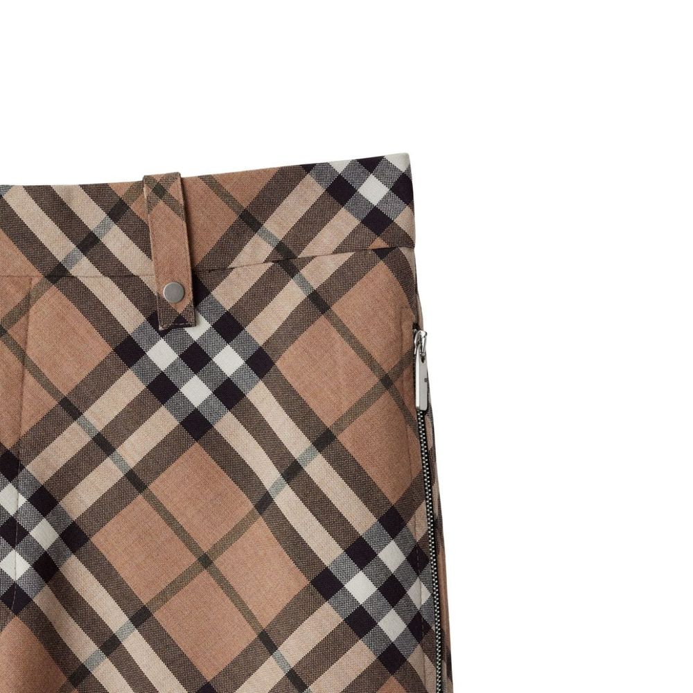 Burberry Wool Blend Check Pants Burberry