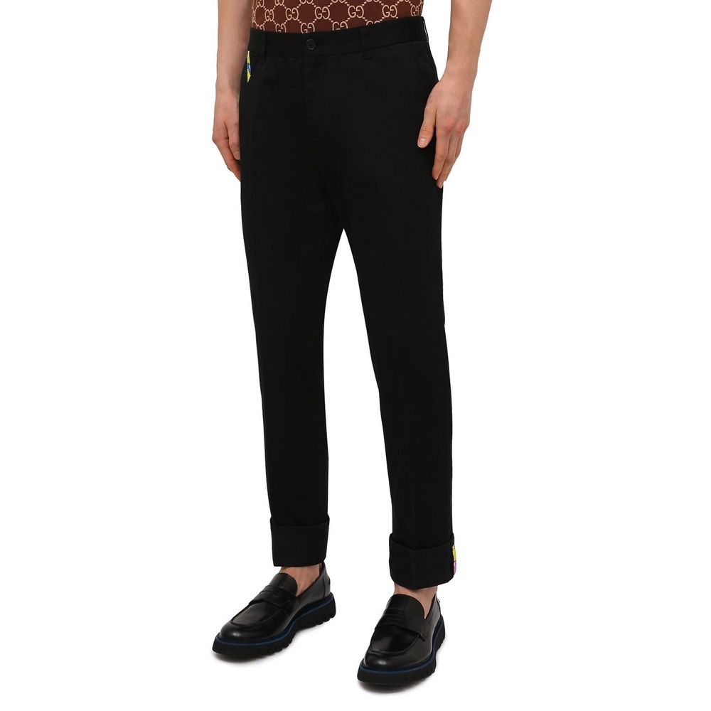 Versace Cotton Gabardine Trousers Versace