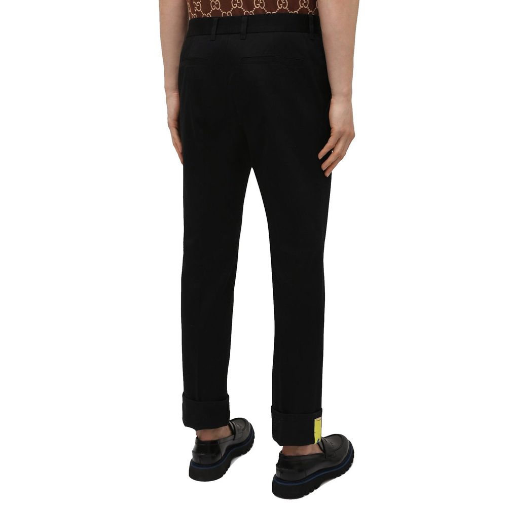 Versace Cotton Gabardine Trousers Versace