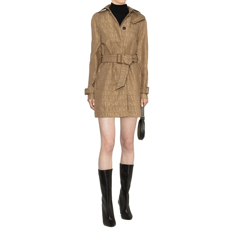 Versace Logo Trench Coat Versace