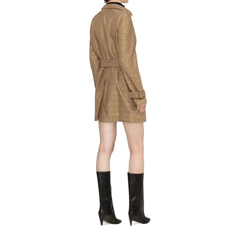 Versace Logo Trench Coat Versace