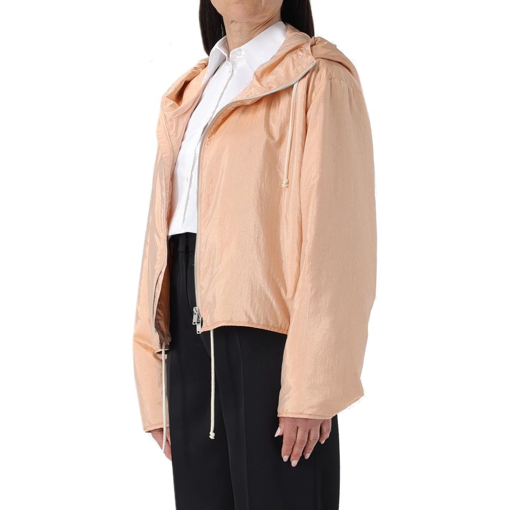 Jil Sander Blend Silk Zip-Up Hooded Jacket Jil Sander