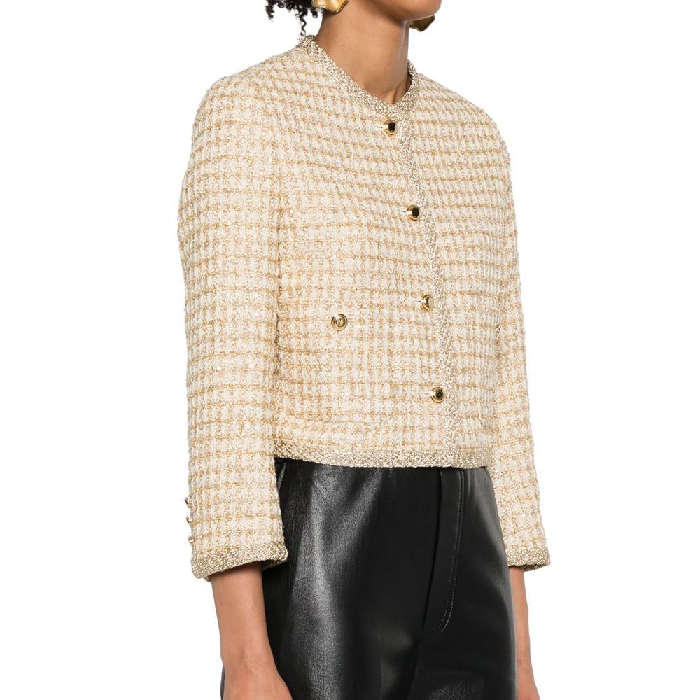 Miu Miu Check Lamé Jacket Miu Miu