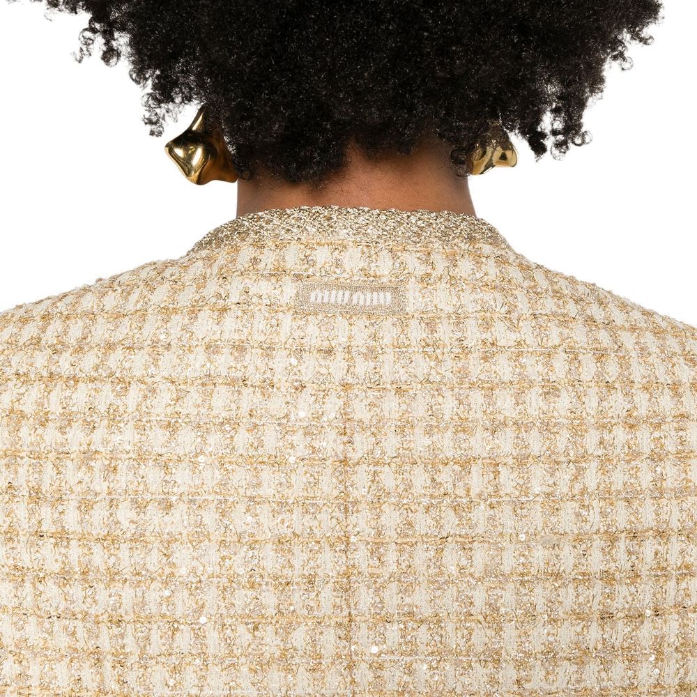 Miu Miu Check Lamé Jacket Miu Miu