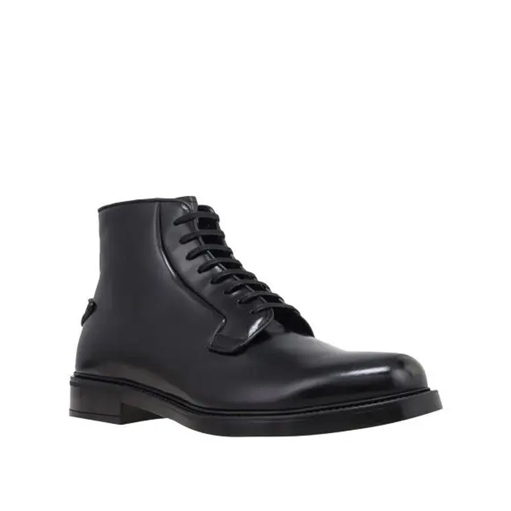 Prada Leather Lace-Up Boots Prada