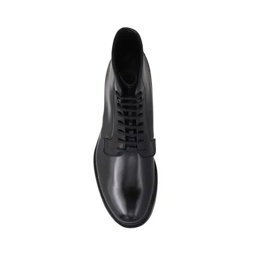 Prada Leather Lace-Up Boots Prada
