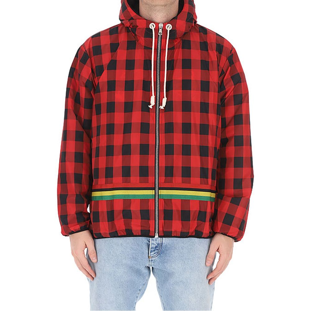 Palm Angels Checked Windbreaker Jacket Palm Angels