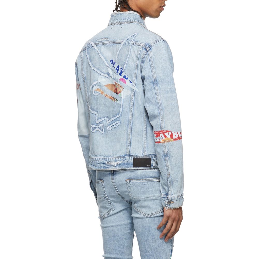 Amiri Playboy Magazine Trucker Denim Jacket Amiri