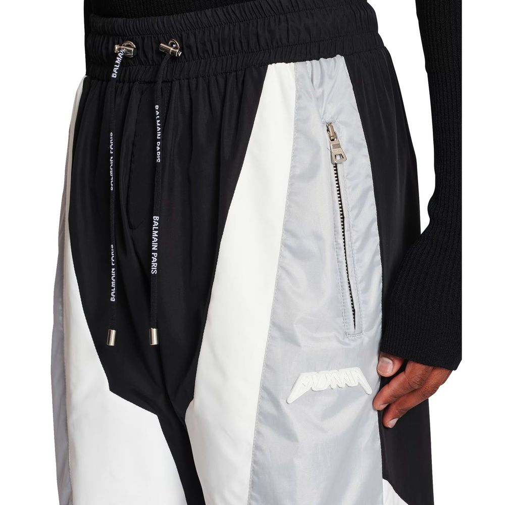 Balmain Black Polyester Joggers Workout Pants
