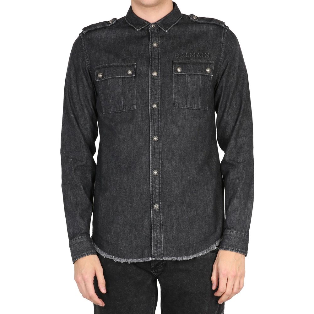 Balmain Cotton Denim Shirt Balmain