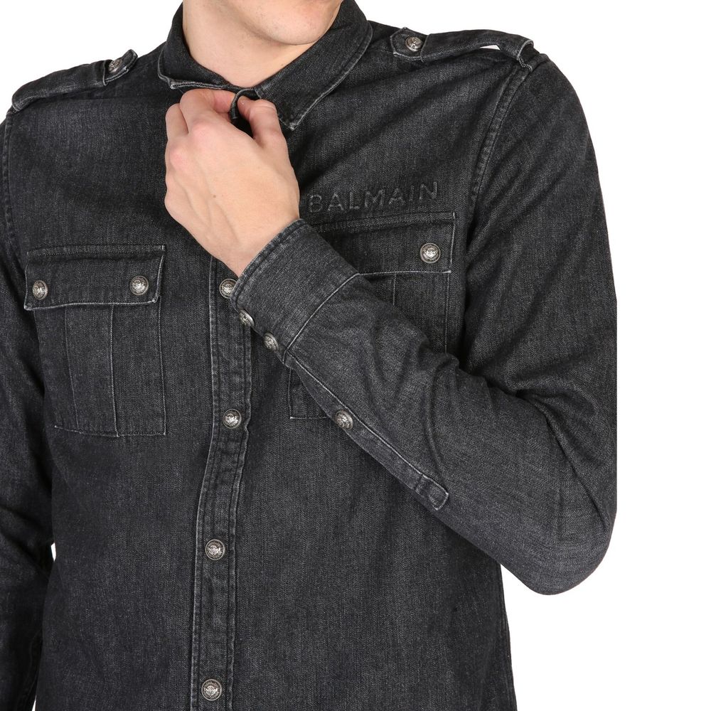 Balmain Cotton Denim Shirt Balmain