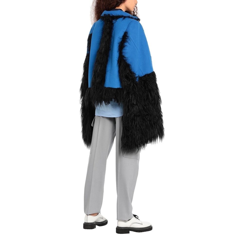 Maison Margiela Faux Fur Trimmed Cape Jacket Maison Margiela