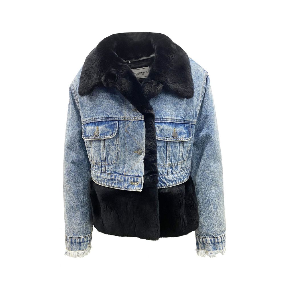 FORTE DEI MARMI COUTURE Fur Lining Denim Jacket FORTE DEI MARMI COUTURE