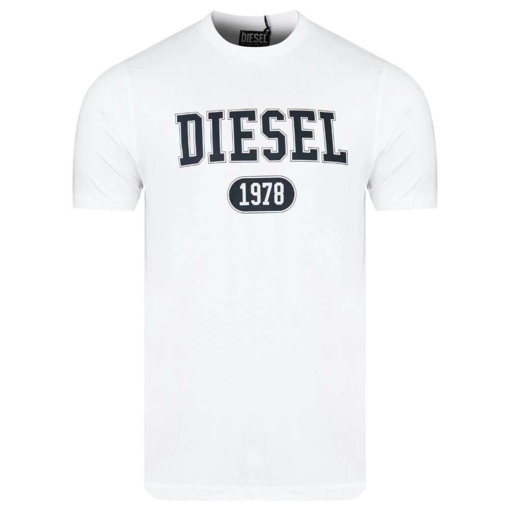 Diesel White Cotton T-Shirt Diesel