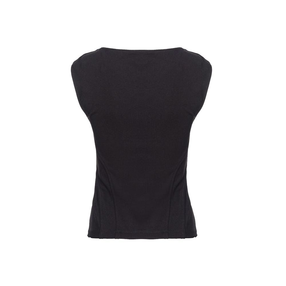 PINKO Black Viscose Tops & T-Shirt PINKO