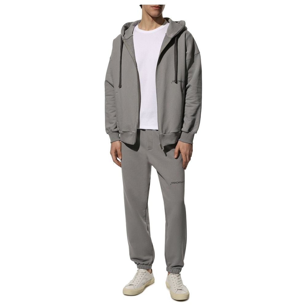 Hinnominate Gray Cotton Men's Hooded Sweatshirt Hinnominate
