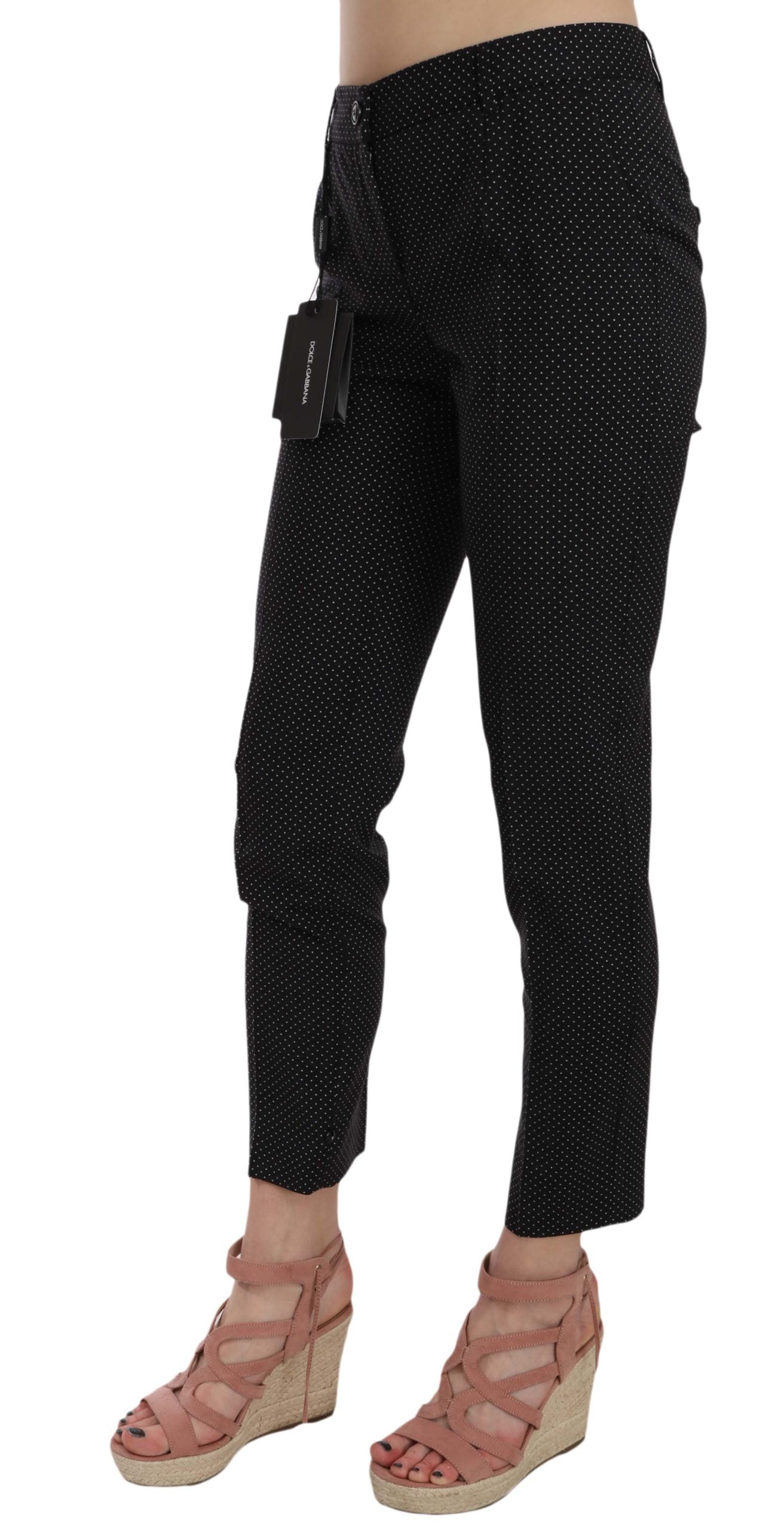Dolce & Gabbana Polka Dot Slim Capri Trousers Tapered Pants Dolce & Gabbana