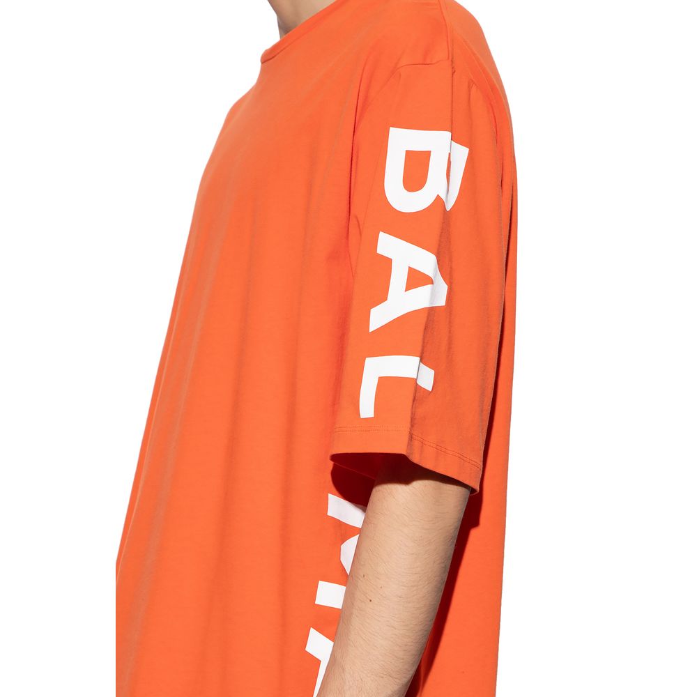 Balmain Orange Cotton T-Shirt Balmain