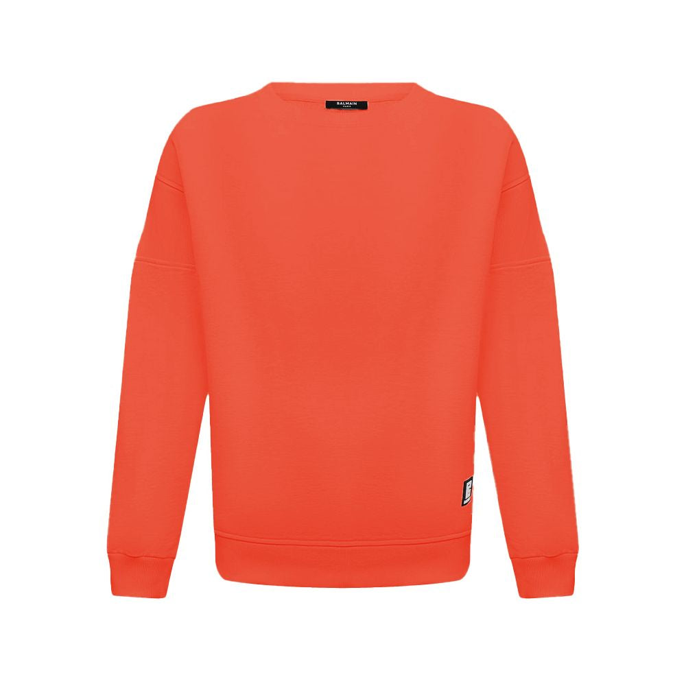 Balmain Orange Cotton Sweater Balmain