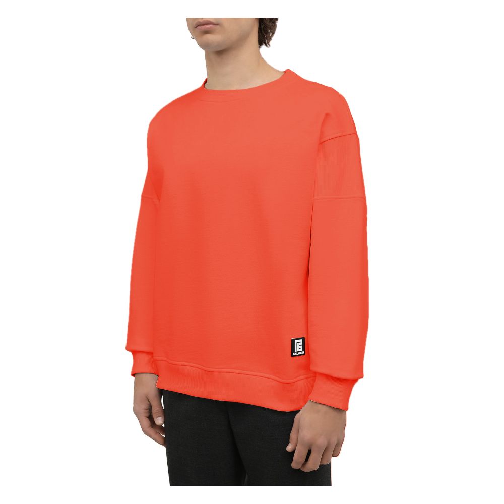 Balmain Orange Cotton Sweater Balmain