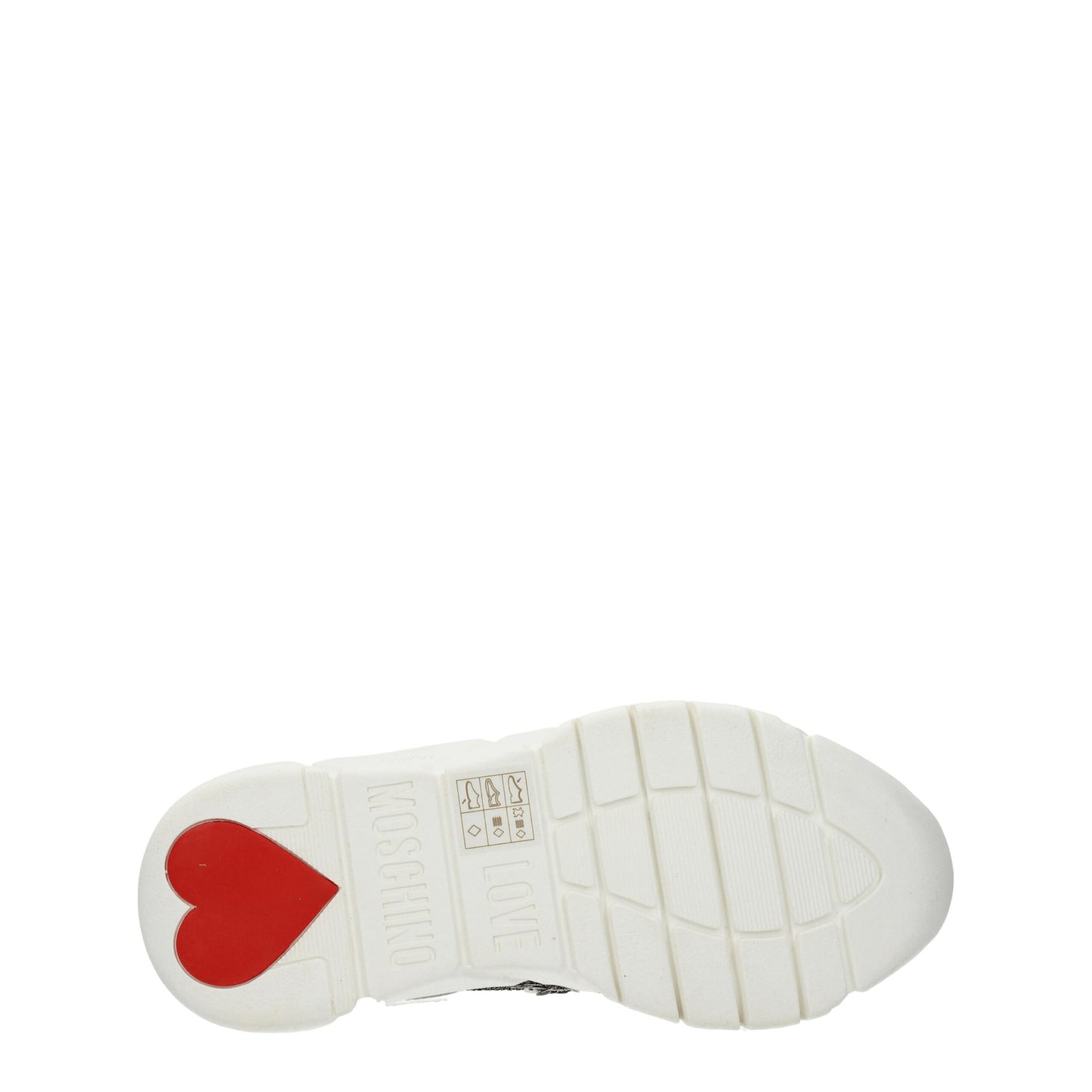 Love Moschino White Fabric Chunky Sneakers Love Moschino