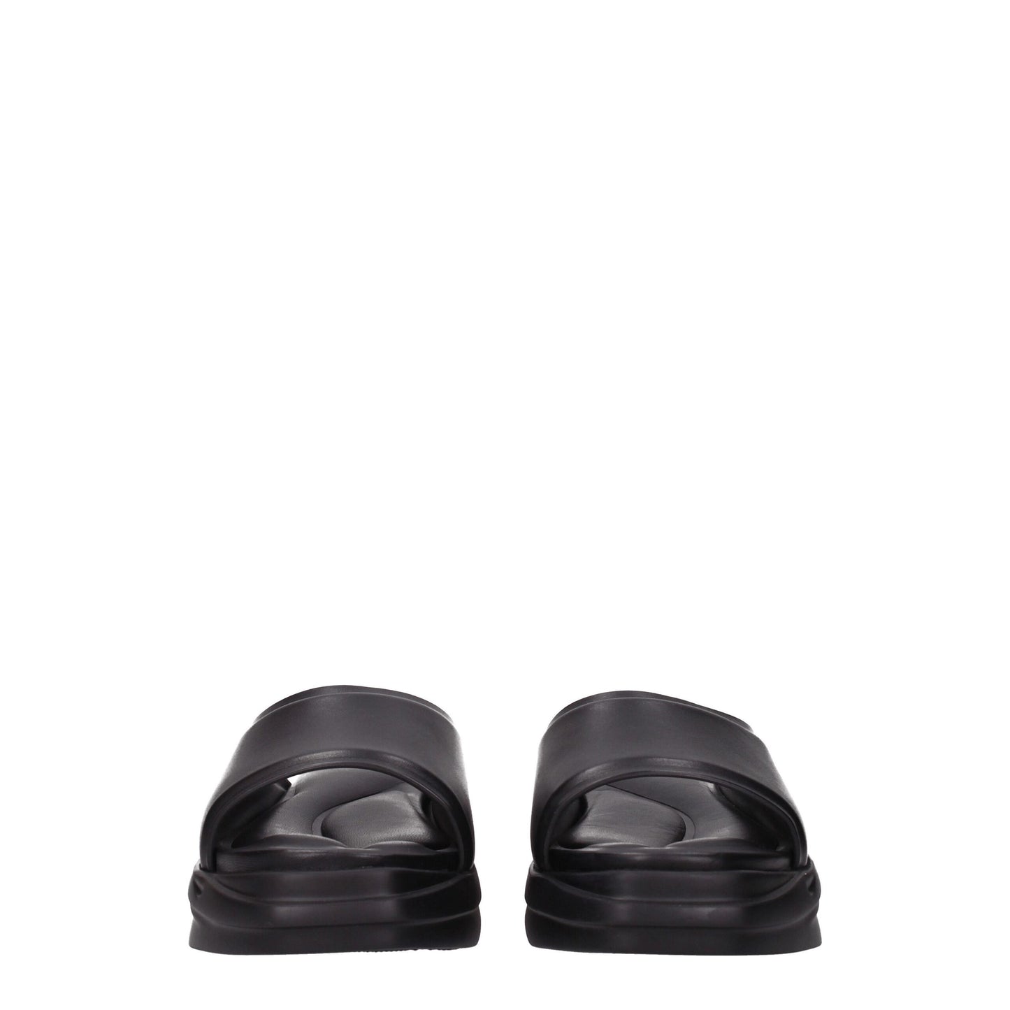 Alyx Black Leather Slippers Sandals Alyx