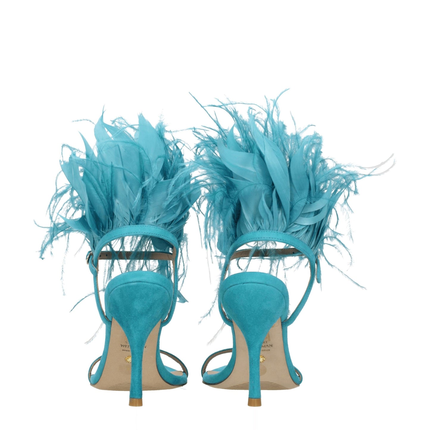 Stuart Weitzman Green Leather Stiletto Heel Sandals Stuart Weitzman