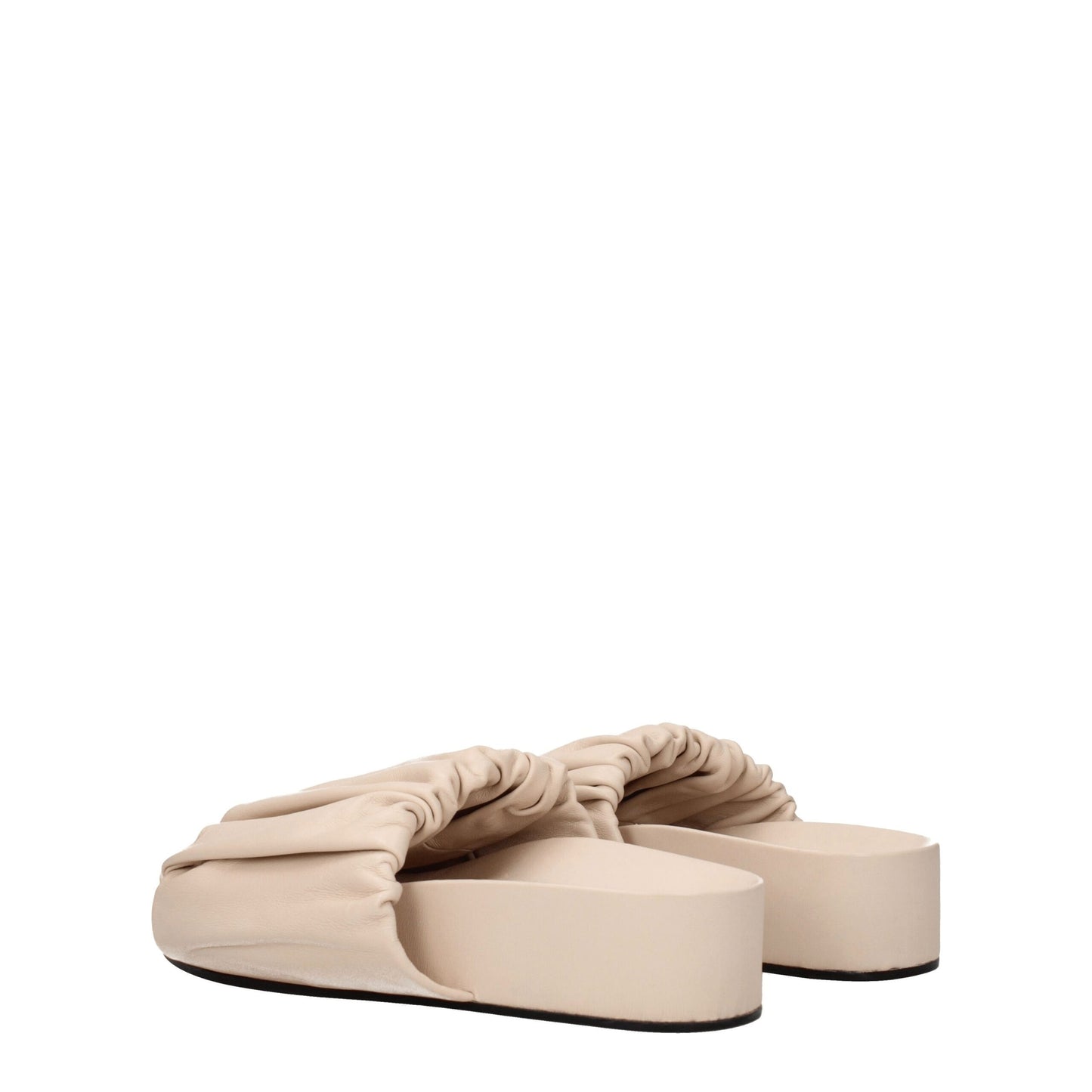 Jil Sander Pink Leather Slippers Jil Sander