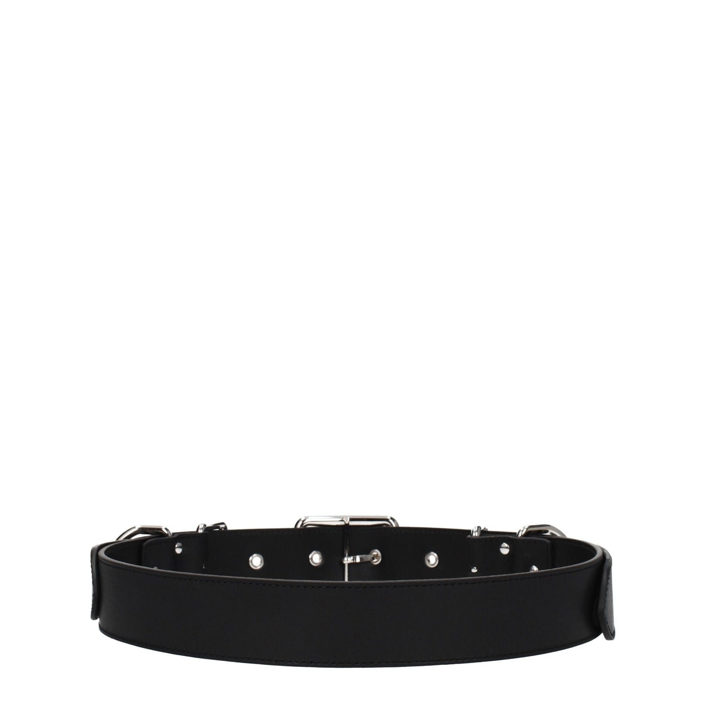 Moschino Black Leather Belt Moschino