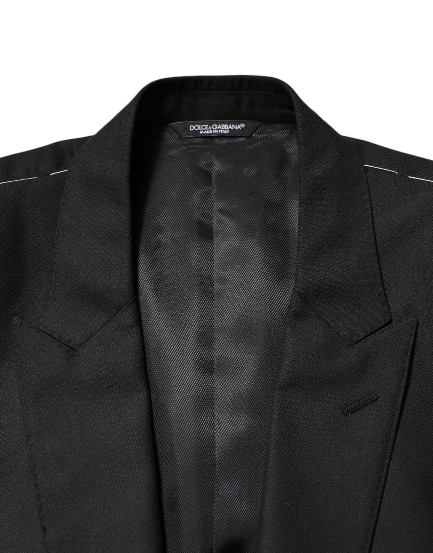Dolce & Gabbana Black Wool Single Breasted Jacket Blazer Dolce & Gabbana