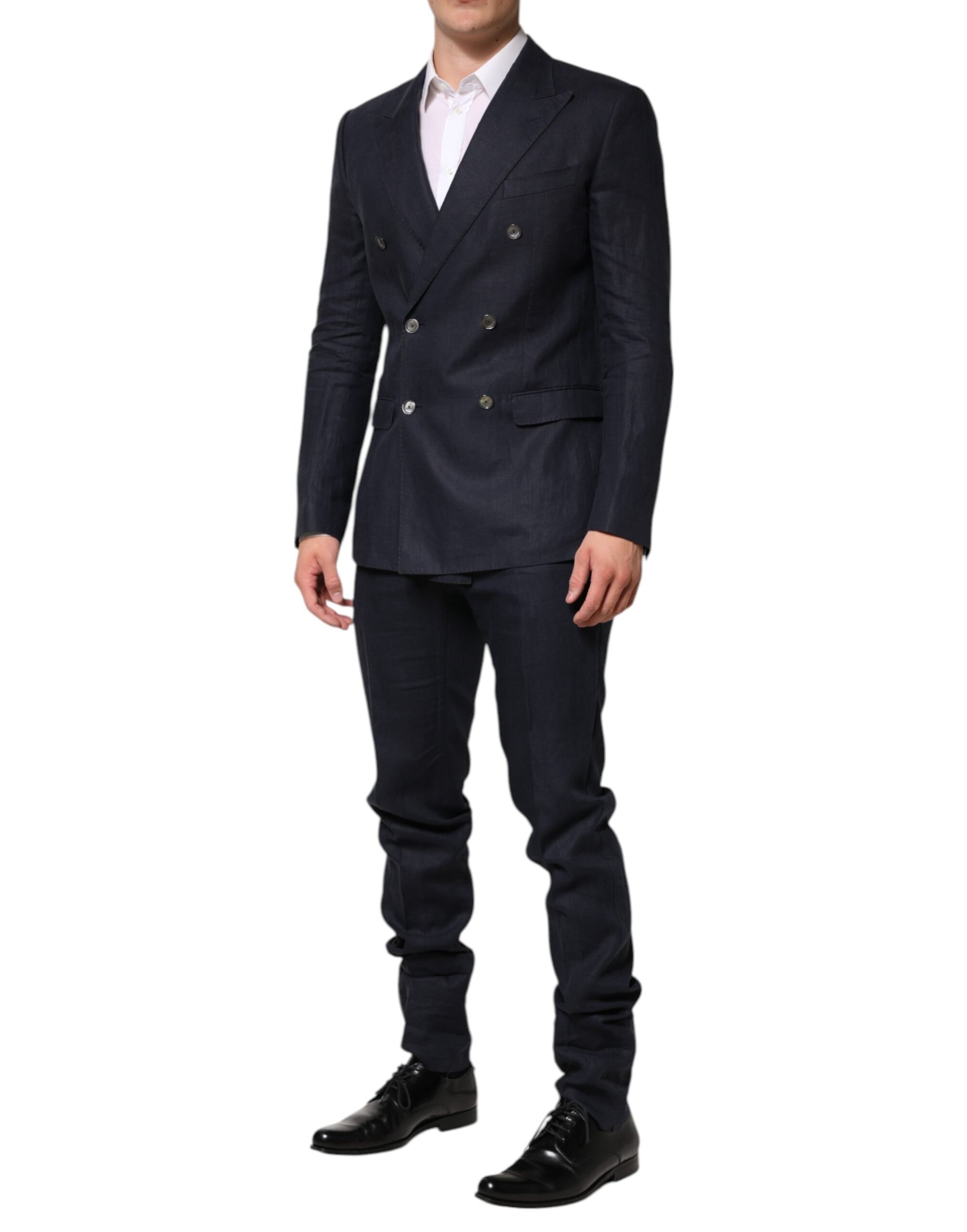 Dolce & Gabbana Dark Blue Double Breasted 2 Piece Suit Dolce & Gabbana