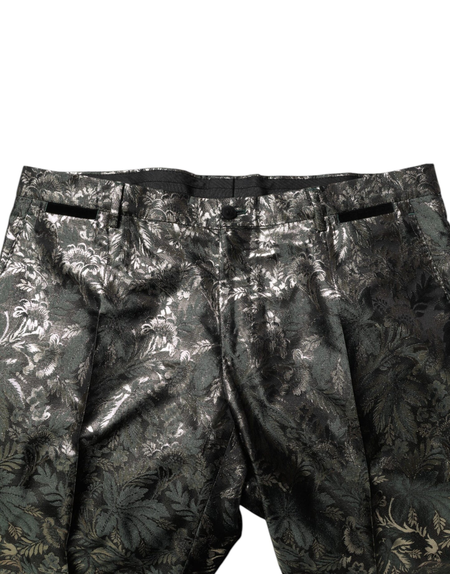 Dolce & Gabbana Metallic Floral Jacquard Silk 2 Piece Suit Dolce & Gabbana