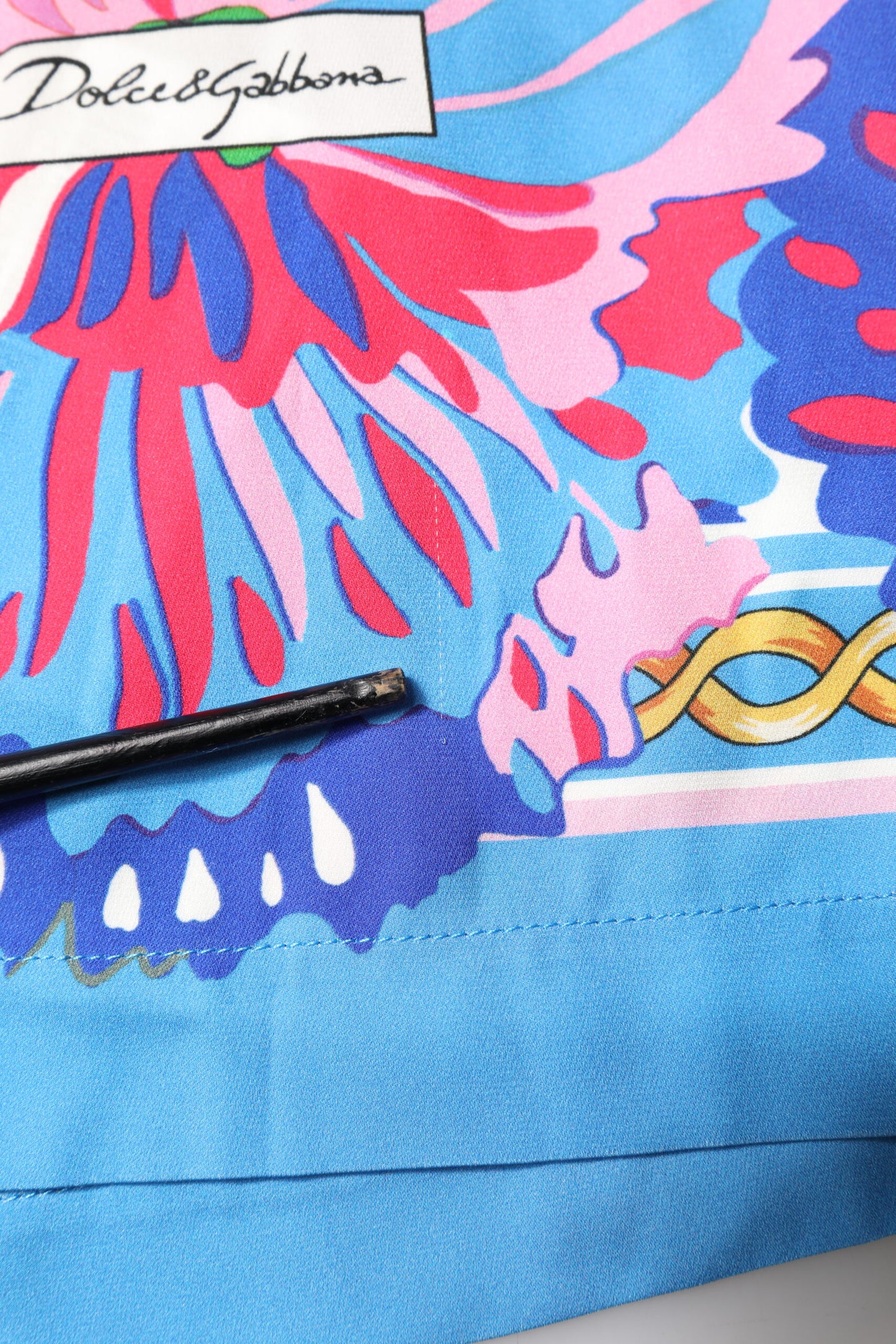 Dolce & Gabbana Multicolor Floral Printed Tunic Blouse Top Dolce & Gabbana