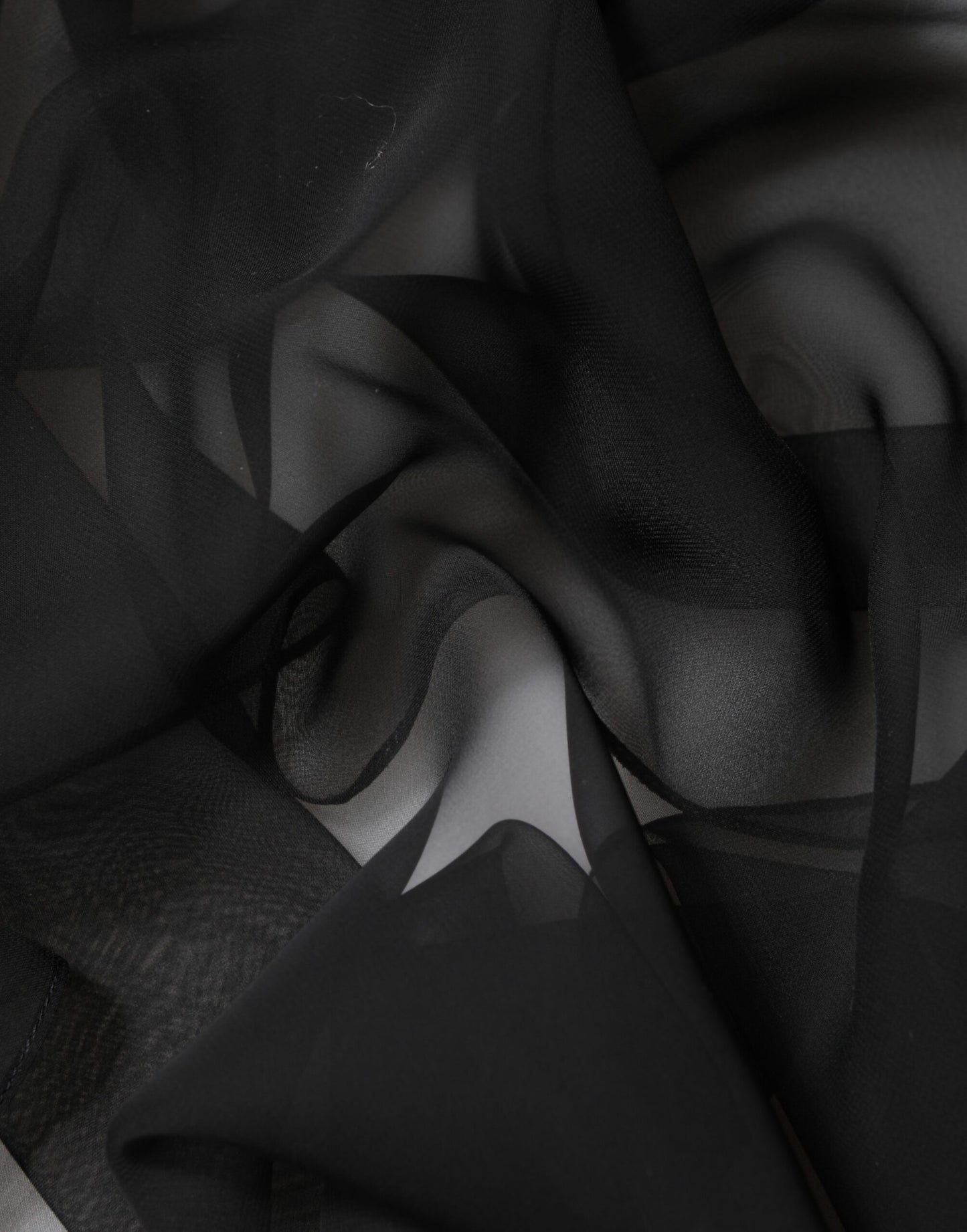 Dolce & Gabbana Black See Through Silk Chiffon Lace Blouse Top Dolce & Gabbana