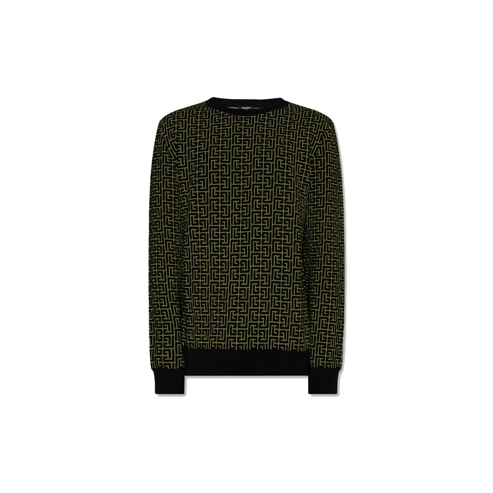 Balmain Green Wool Sweater Balmain