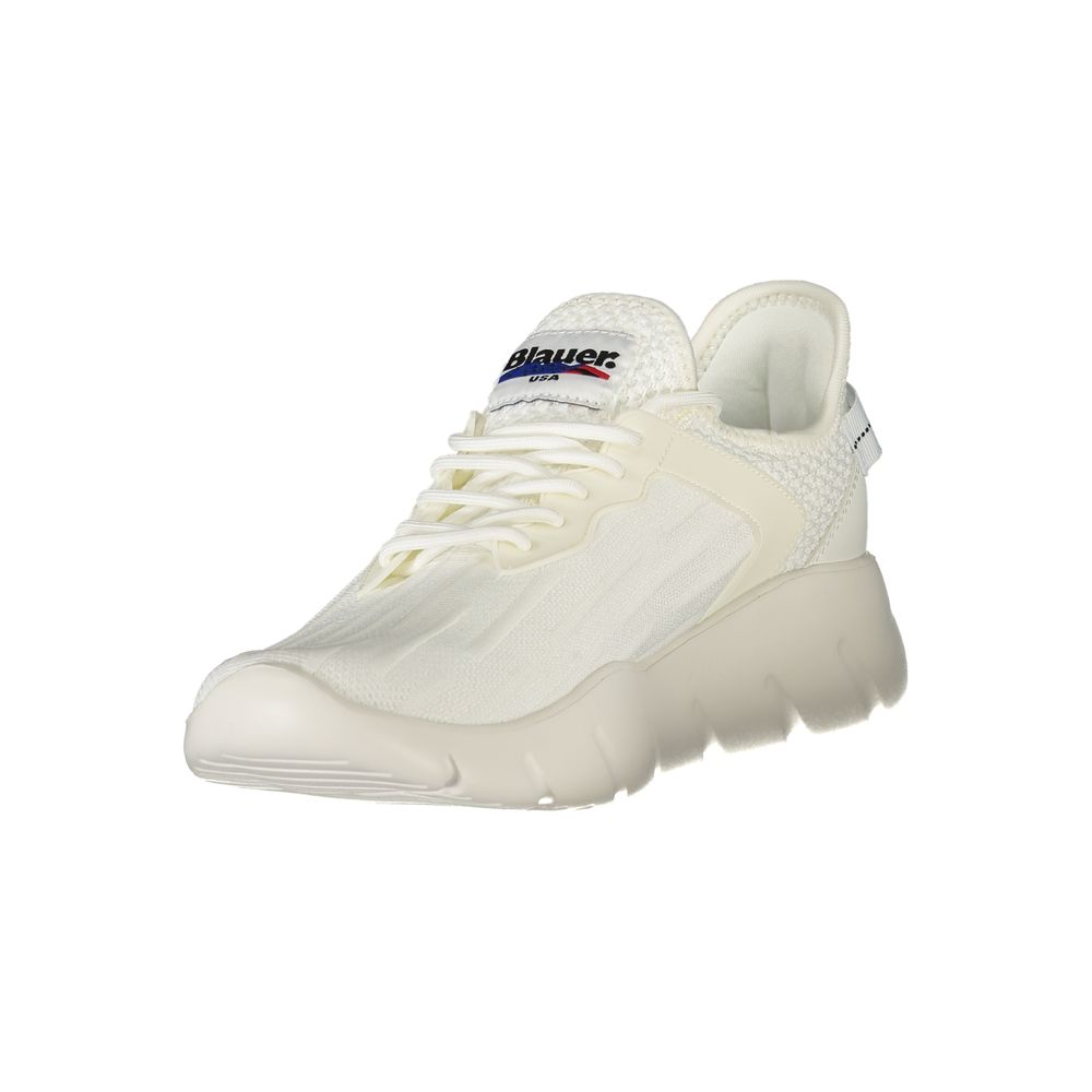Blauer White Polyester Men's Sneaker Blauer