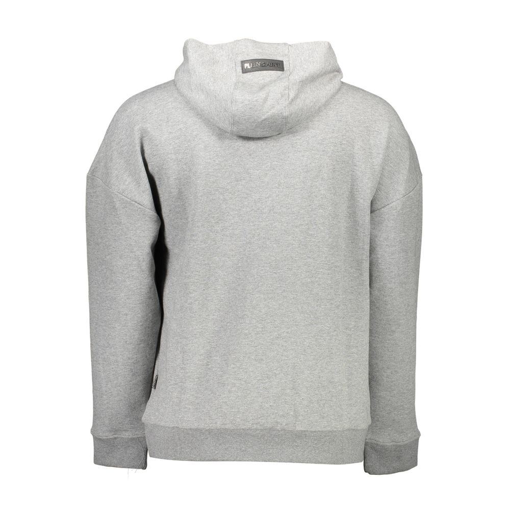 Plein Sport Gray Cotton Sweater Plein Sport