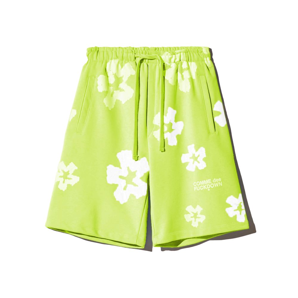 Comme Des Fuckdown Green Cotton Short Comme Des Fuckdown