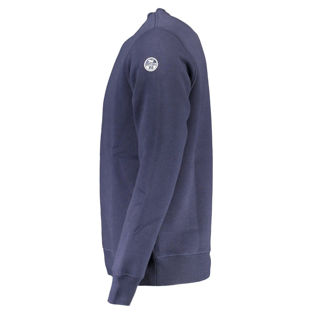 North Sails Blue Cotton Men Sweatshirt North Sails