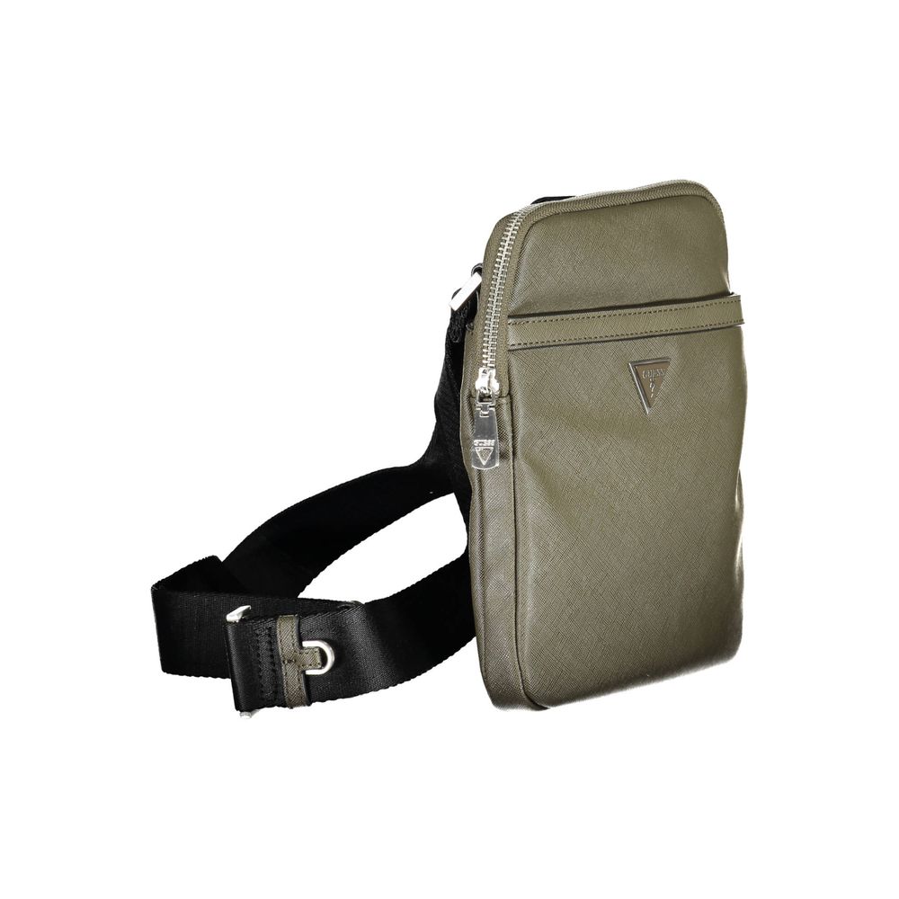 Guess Jeans Green Polyamide Shoulder Bag Guess Jeans