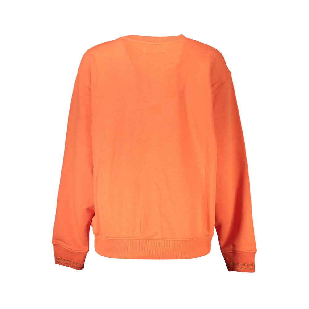 Desigual Arancione Cotton Women Sweatshirt Desigual