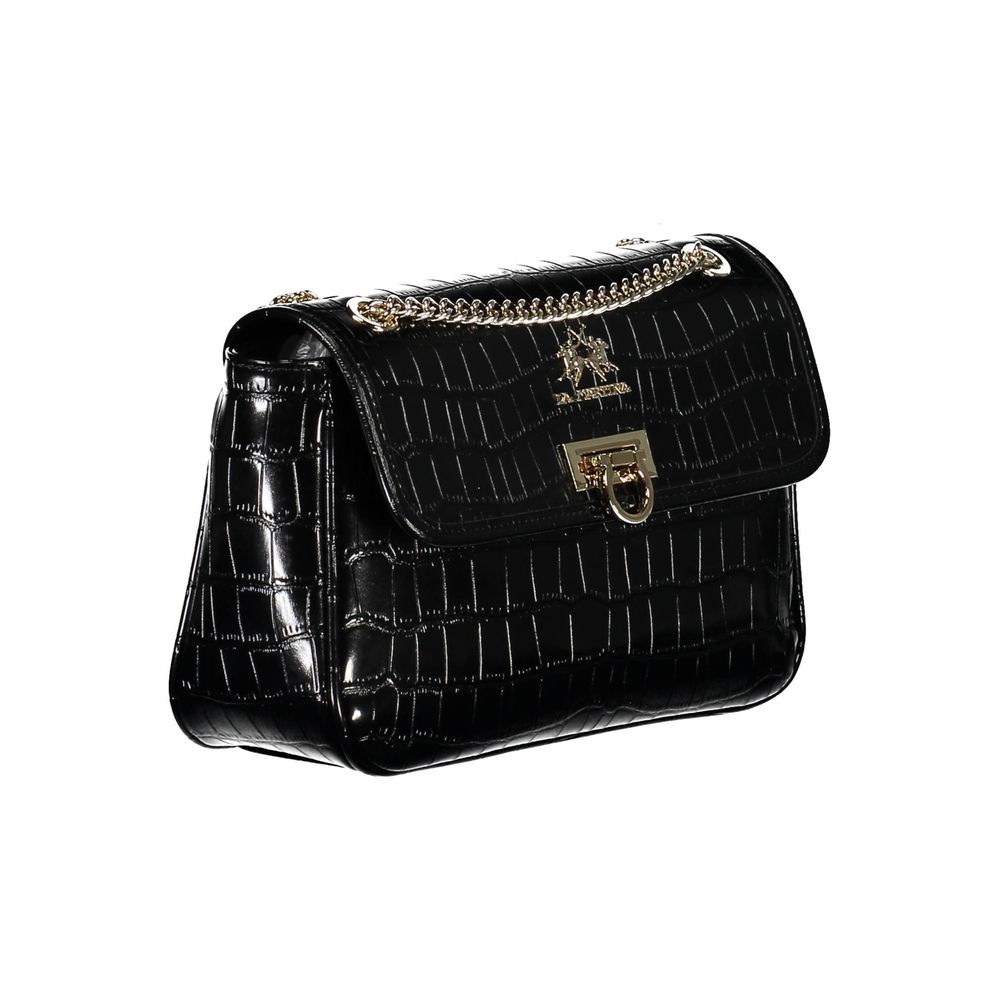 La Martina Black Polyethylene Handbag La Martina