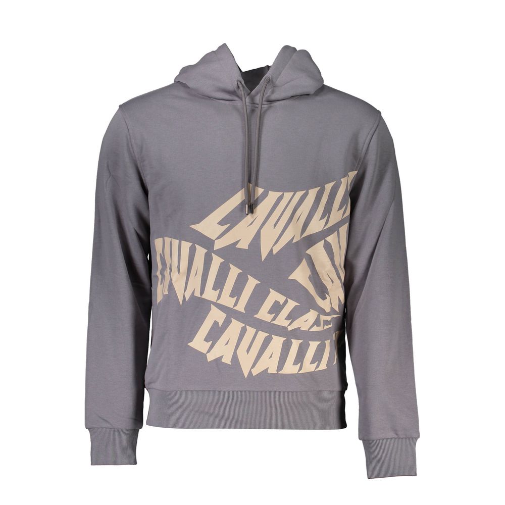 Cavalli Class Gray Cotton Sweater Cavalli Class